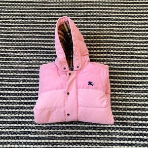 🌿Burberry Children Baby Girls Pink 1P Snow Bib Winter Bunting 6M